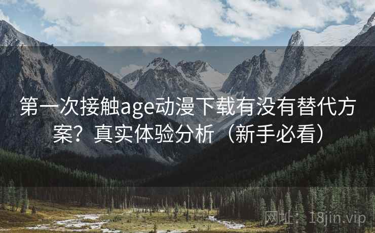第一次接触age动漫下载有没有替代方案？真实体验分析（新手必看）
